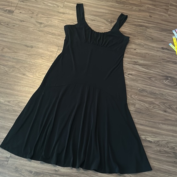 MICHAEL Michael Kors Black Sleeveless Tiered Drop Waist Shift Dress Size Large L - Picture 6 of 7